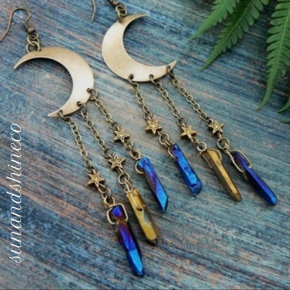 sunandshine ☀️ Jewelry - 🆕🌙💫 Beautiful Boho Moon Earrings